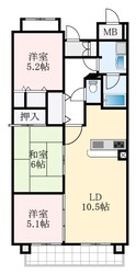 シャルマン和泉の物件間取画像